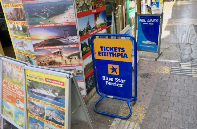 Where to buy ferry tickets in Athens.