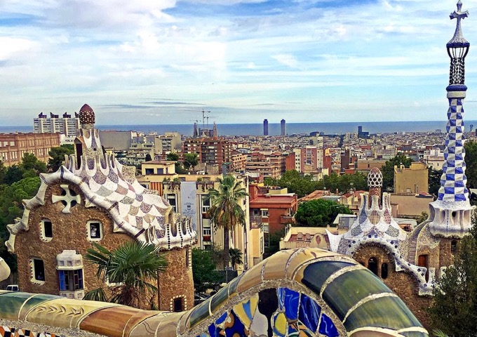 The Gaudi park in Barcelona