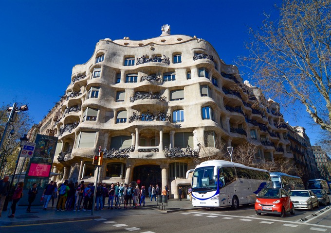 Gaudi apartment  building in Barcelona