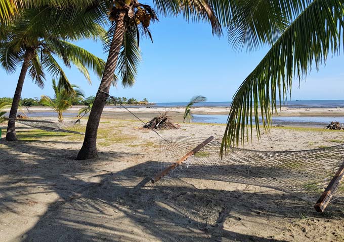 Patchy but nice beach in front of Club Fiji.