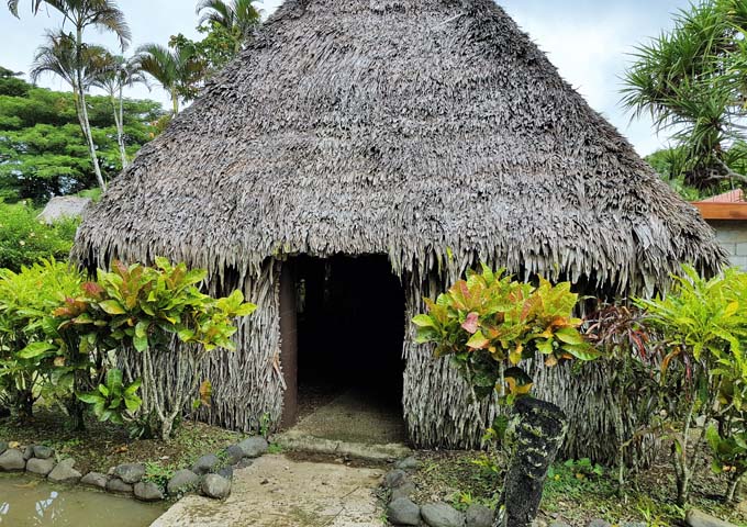 Thatched huts of Kalevua Cultural Centre.