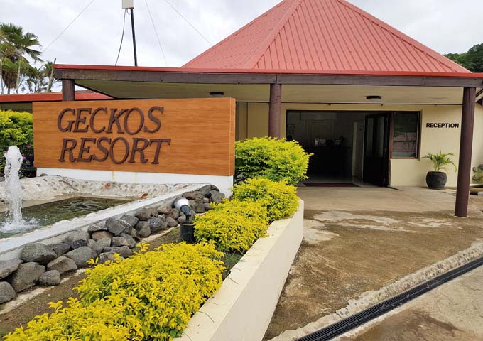 Gecko's is located opposite the Shangrila Resort.