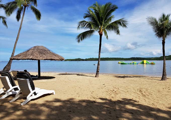 Shangrila Resort's beach is open to the public.