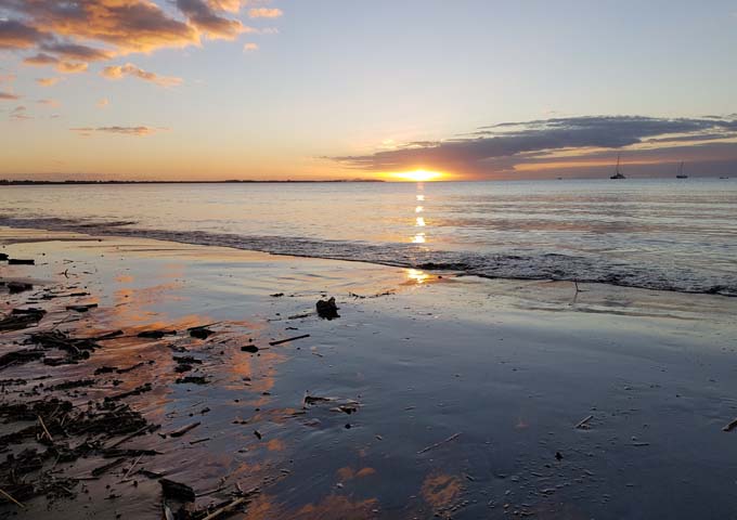 Wailoaloa Beach is popular for its sunsets.