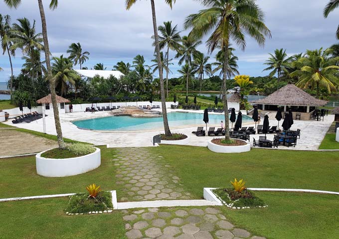Pool and lawns at Pearl Resort