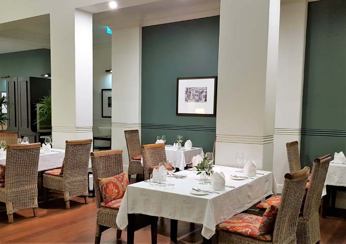Elegant Prince Albert restaurant is located in the historic Grand Pacific Hotel.