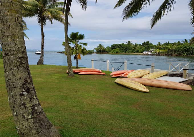 Resort offers free kayak hires to its guests.