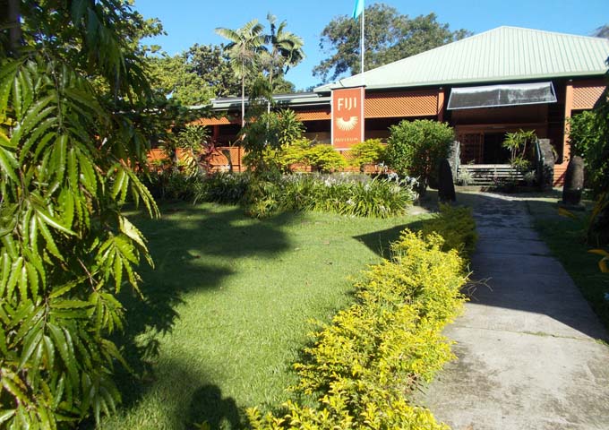 Modest Fiji Museum is located at the back of the Thurston Gardens.