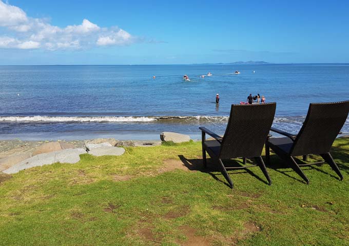 Resort has several seating options for enjoying the ocean views.