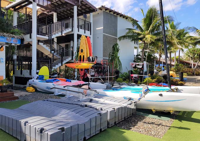 Resort offers several water sports options.