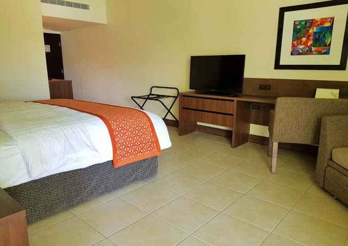 Lagoon Wing rooms feature big furniture in cramped rooms.