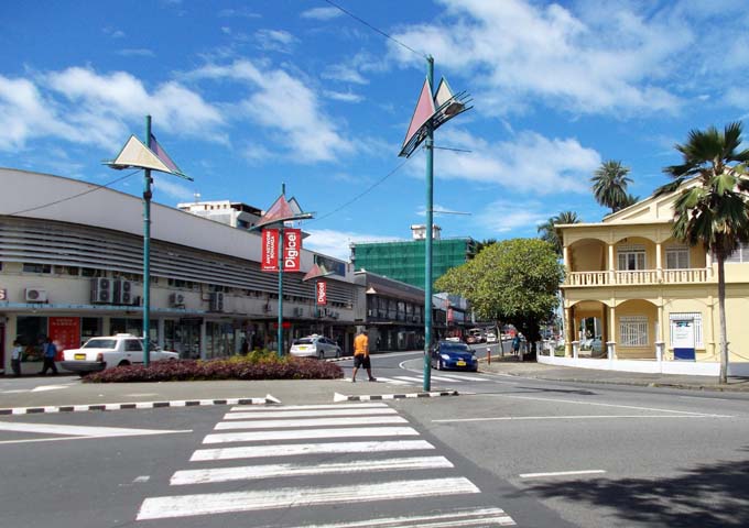 Hotel is located in quiet section of Central Suva.
