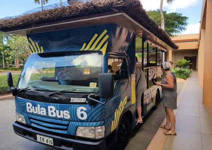 Bula Bus provides excellent connectivity on Denarau Island.