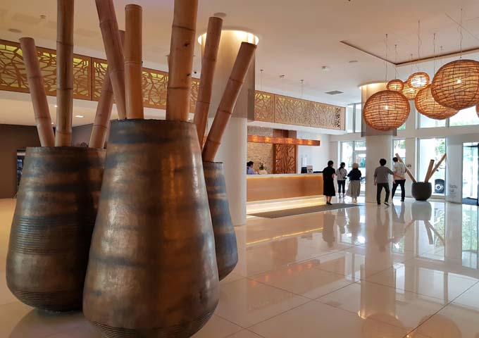 The stylish and modern lobby is very attractive.