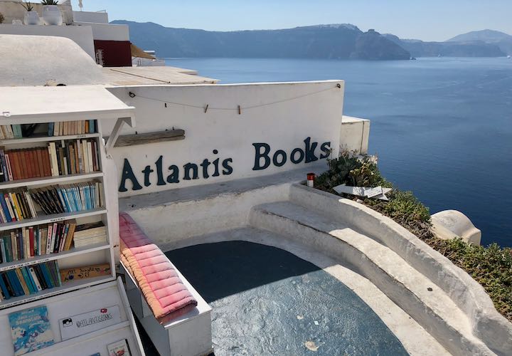 Santorini Bookstore in Oia.
