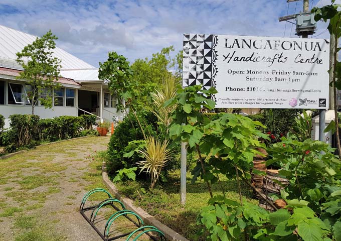 Langafonua Handicrafts Centre is next to the Friends Cafe.