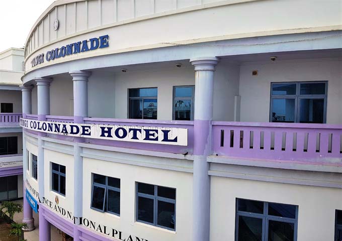Hotel is located in the 3rd floor of the building facing the main street.