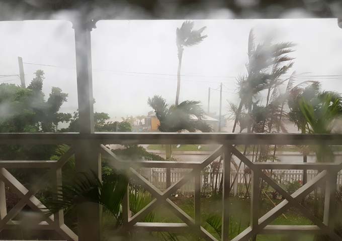 Cyclones bring strong winds and rains to the island.
