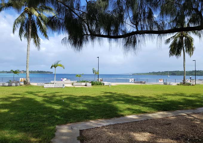 Port Vila is located by the harbour and can be reached by minibus.