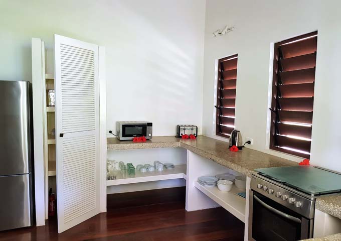 Large villas feature fully-equipped kitchens.
