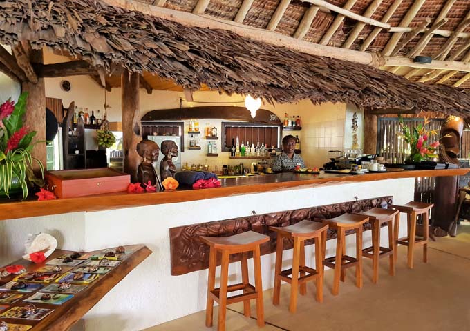 Paradise Cove Resort features a magnificent nakamal hut restaurant.