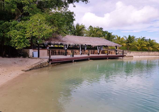 Waterside Restaurant offers fantastic views of the lagoon.