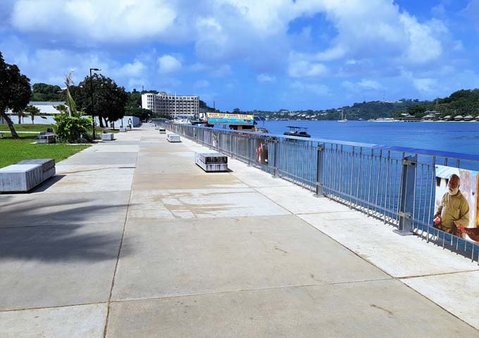 Central Port Vila features a long pathway.