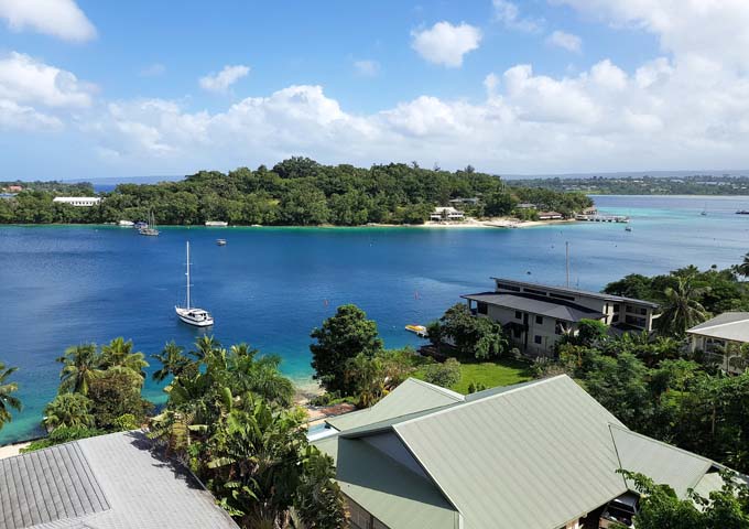 Iririki Island can be seen from the hotel.