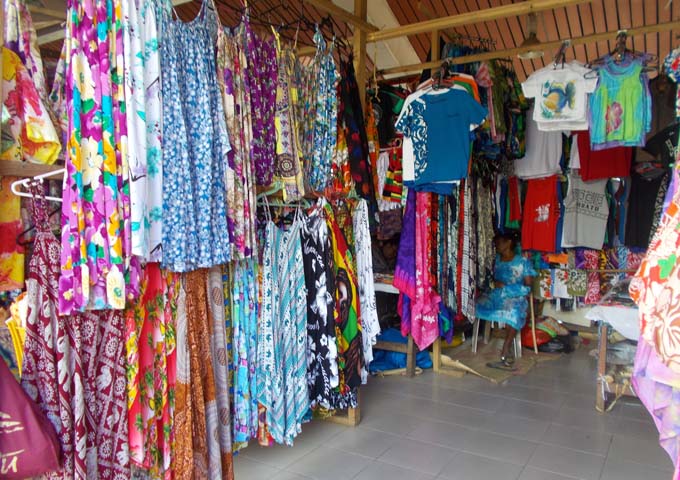 The produce market also has souvenir and clothes stalls.