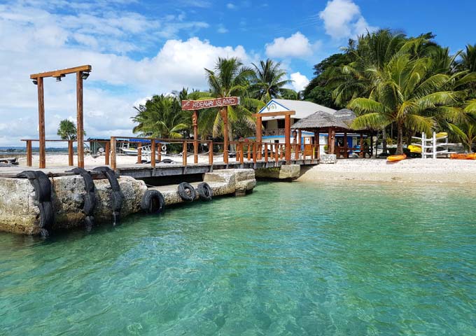 The rustic jetty give a tropical getaway vibe.