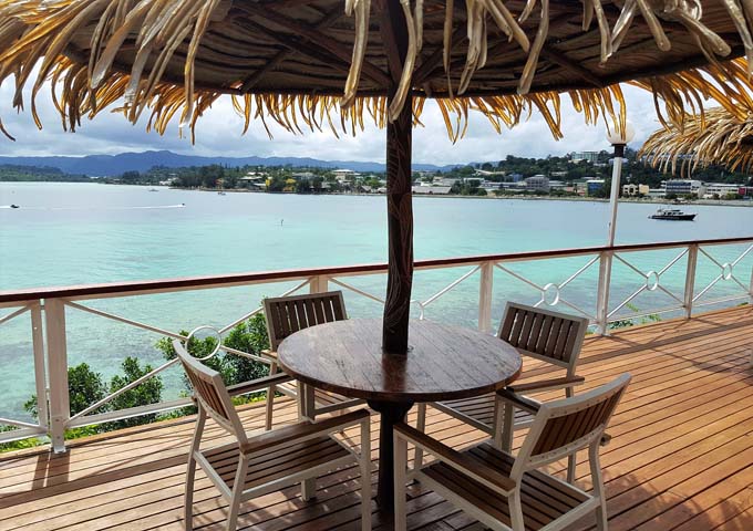 Sunset Pool, Bar & Grill offers great views of Port Vila.