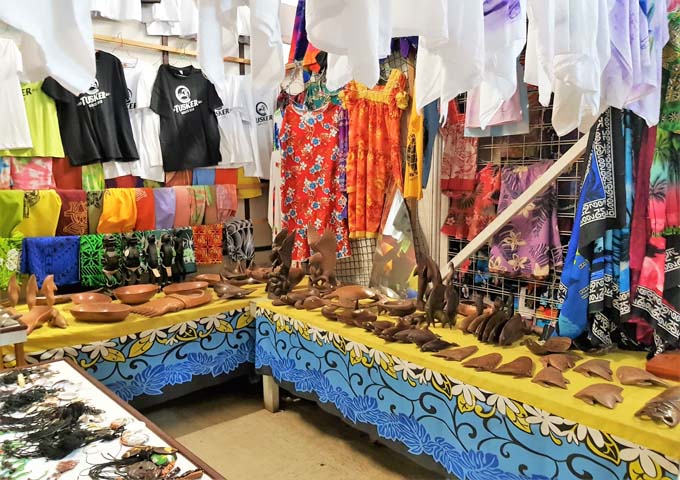 The produce market in Port Vila also has a few souvenir stalls.