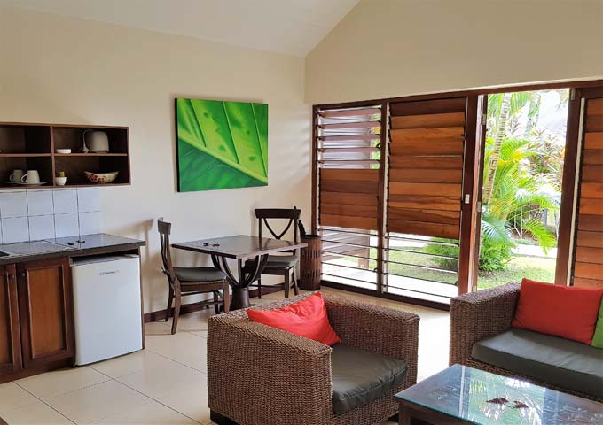 Spacious and appealing lounge areas in some villas.