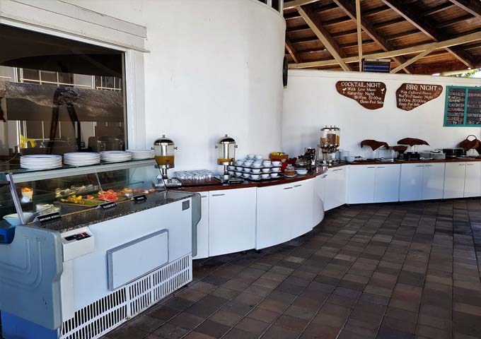 Breakfast buffet is served at The Oasis.