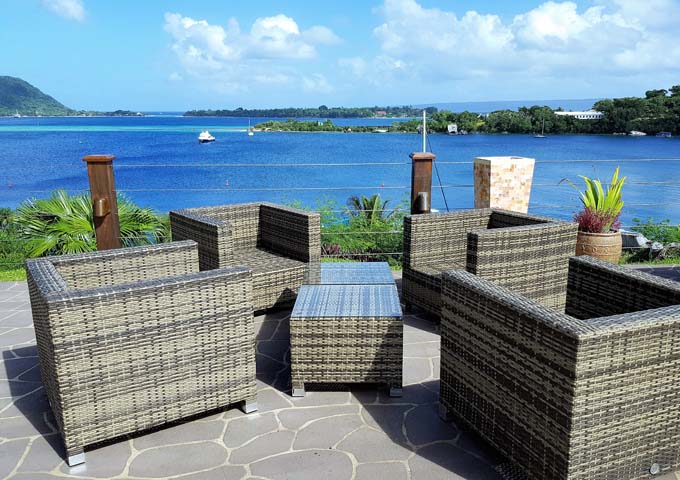 The Blue Marlin Club offers stunning views from its deck.