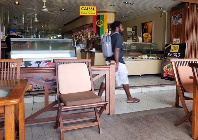 Au Péché Mignon is a popular French-style deli.
