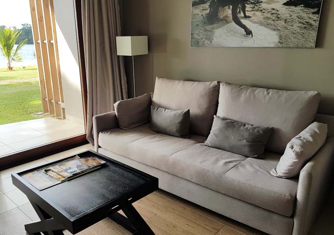 Larger apartments have a spacious lounge area.