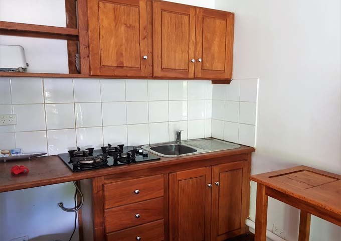 The kitchens in all accommodations are well-equipped.