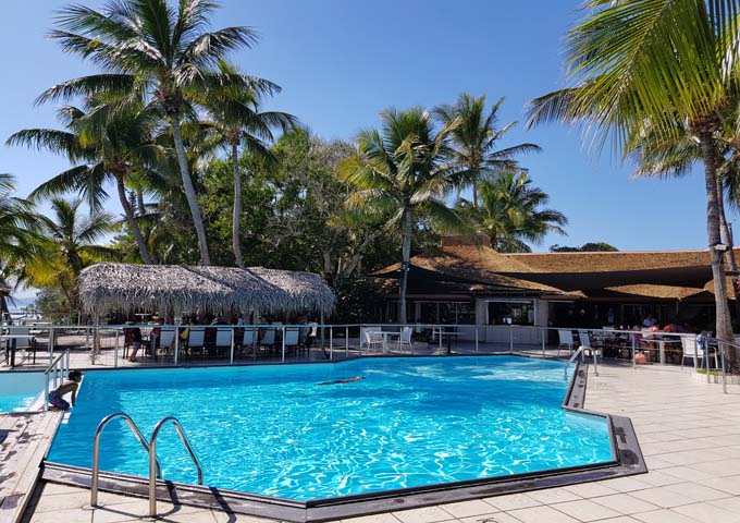 Pool with sea views at family-friendly L'Escapade Island Resort.