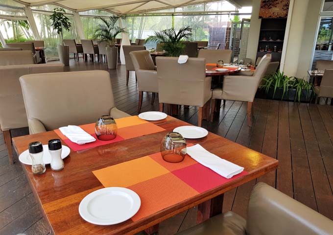 La Terrasse is a stylish restaurant in the hotel complex.