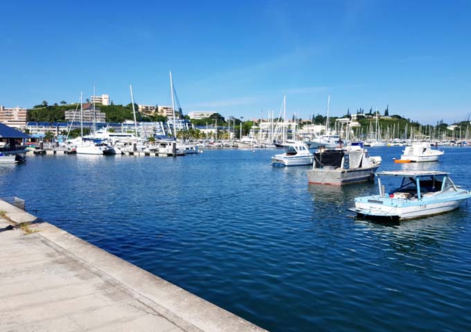 The Noumea coastline is dotted with several marinas.