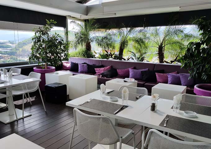 La Pergola is a stylish restaurant on the top floor of the hotel.