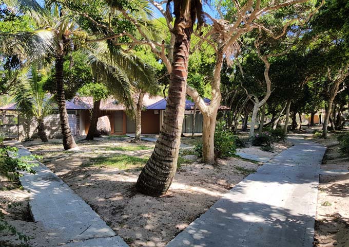 The Garden Bungalows can be reached by shady paths.