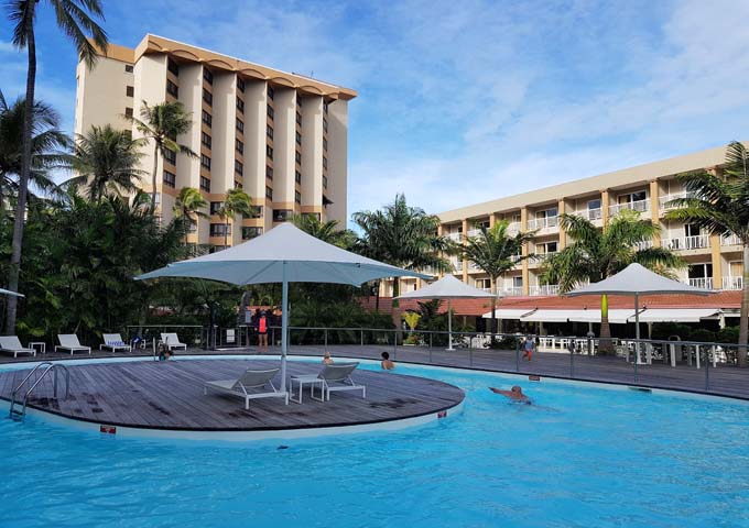 The main pool is very popular with guests of all 3 hotels.