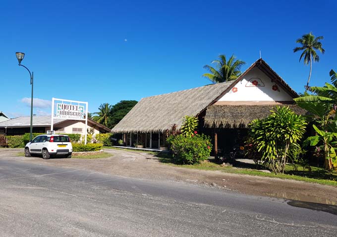 The hotel is located on the west coast of Moorea.