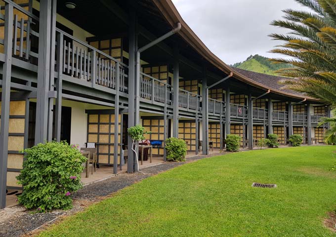 The Lanai Rooms are at the back of the resort.