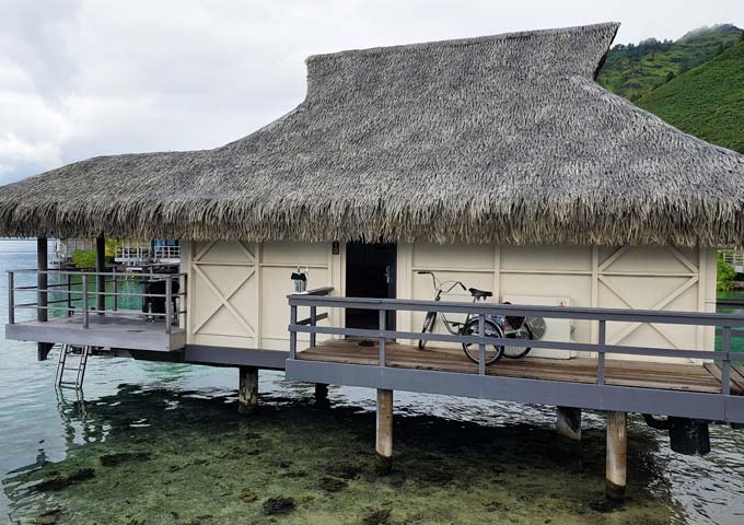 Overwater Bungalows feature a traditional design.