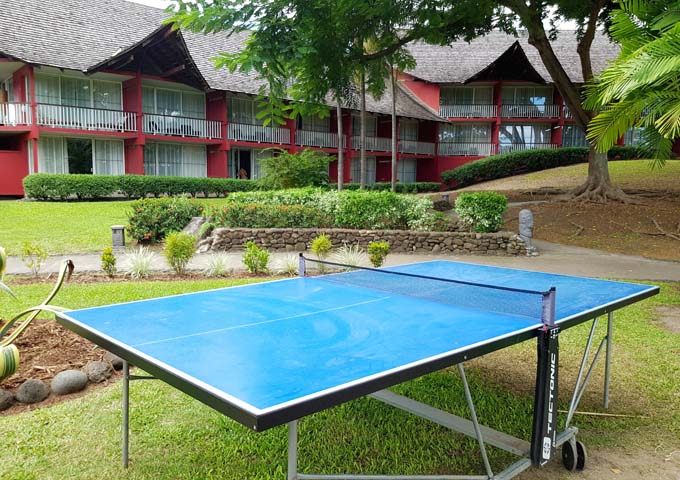 Facilities for families are limited to just a ping-pong table.
