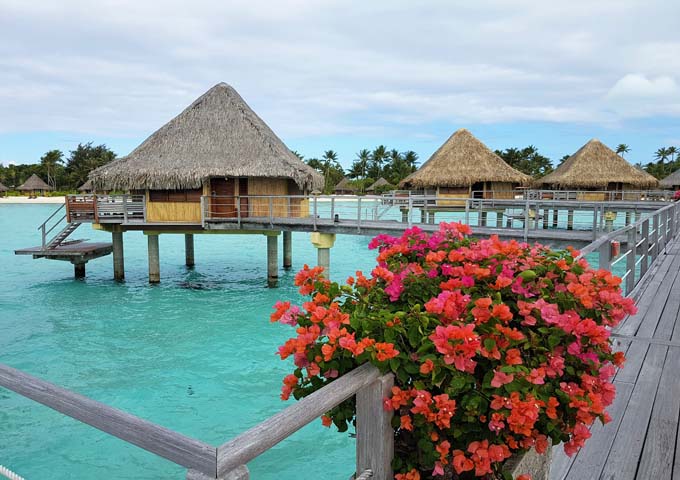 The overwater bungalows at InterContinental Bora Bora Le Moana Resort offer good privacy.