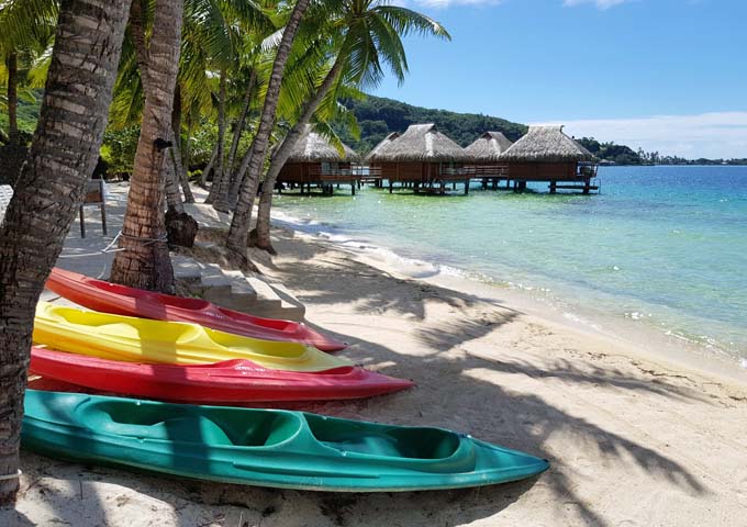 The resort offers free snorkeling gear and kayak rentals.